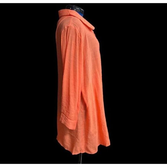 TIME & TRU Orange Top Wrap 3/4 Sleeves Size XL New With Tags - Picture 7 of 12